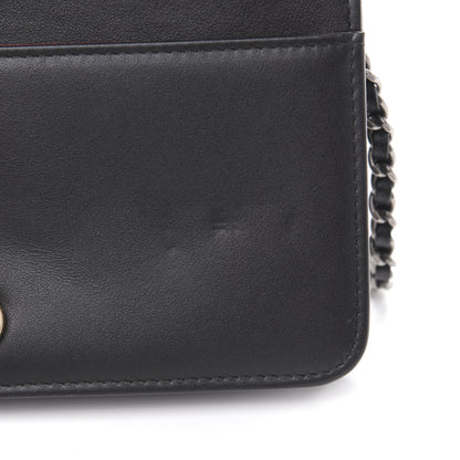Chanel Aged Calfskin Quilted Gabrielle Wallet On Chain WOC Black 8 of 13