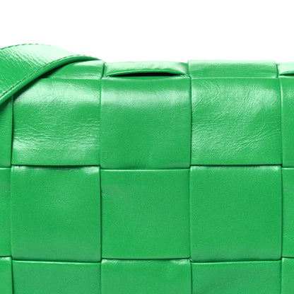 Bottega Veneta Paper Calfskin Maxi Intreccio Small Cassette Crossbody Bag Grass 9 of 11