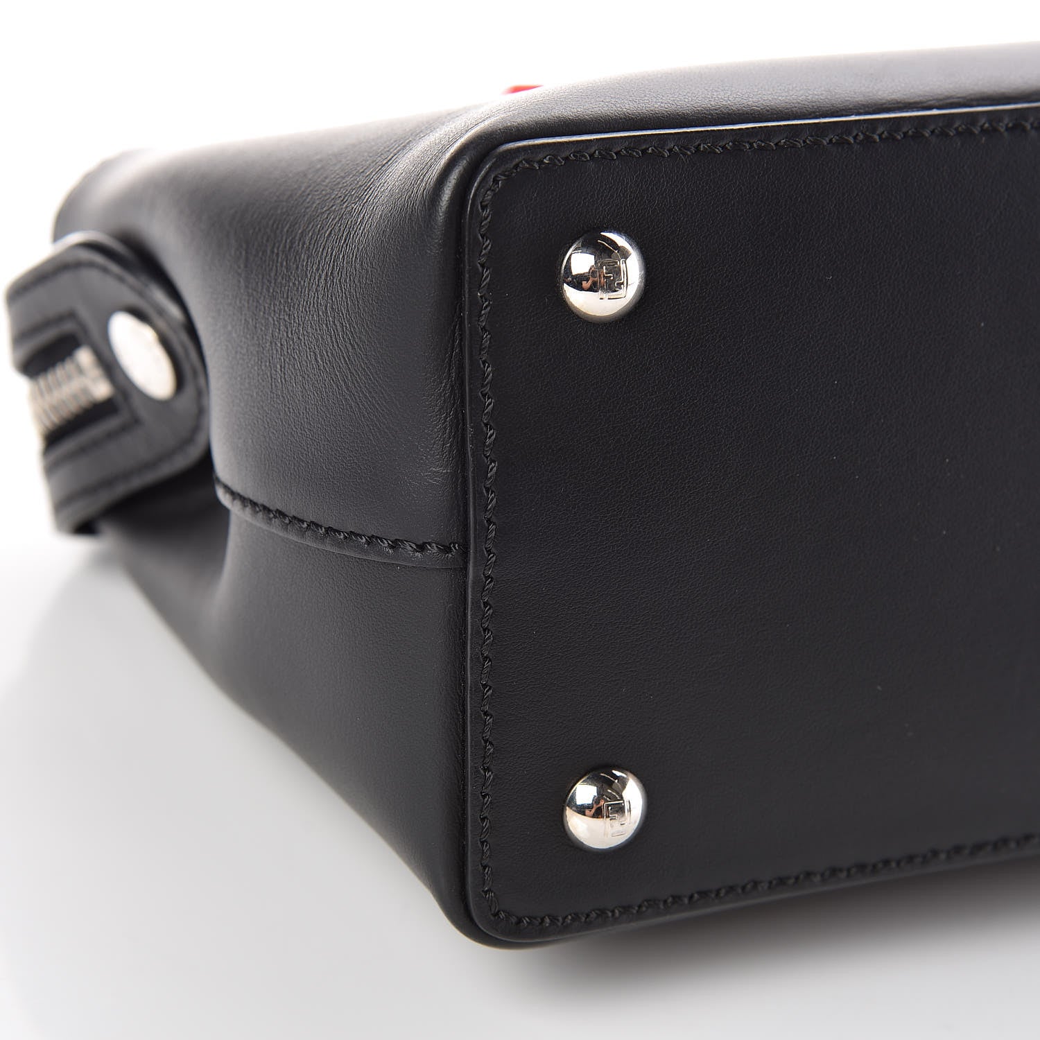 Fendi Vitello Baltico Hypnoteyes Studded Small Dotcom Click Chain Satchel Black 5 of 15