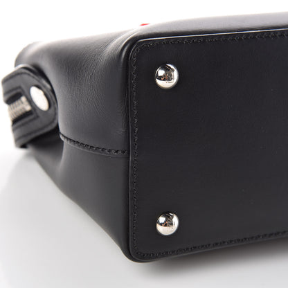Fendi Vitello Baltico Hypnoteyes Studded Small Dotcom Click Chain Satchel Black 5 of 15