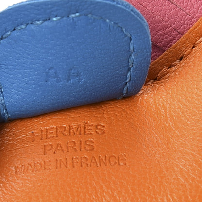 Hermes Milo Lambskin Grigri Rodeo Horse Bag Charm PM Orange Bleu Zanzibar Rose Azalee 4 of 5