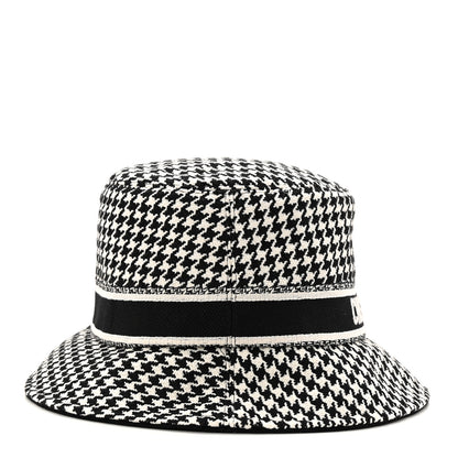 Christian Dior Pied De Poule Bucket Hat 57 Black White 5 of 8