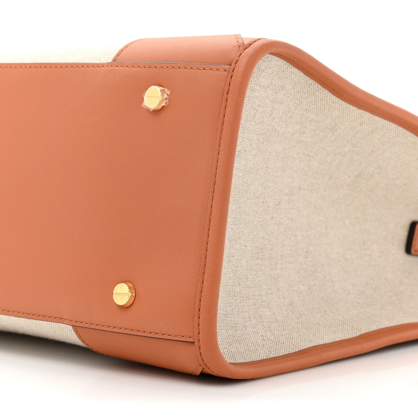 Calfskin Linen Large Munchen Tote Cognac