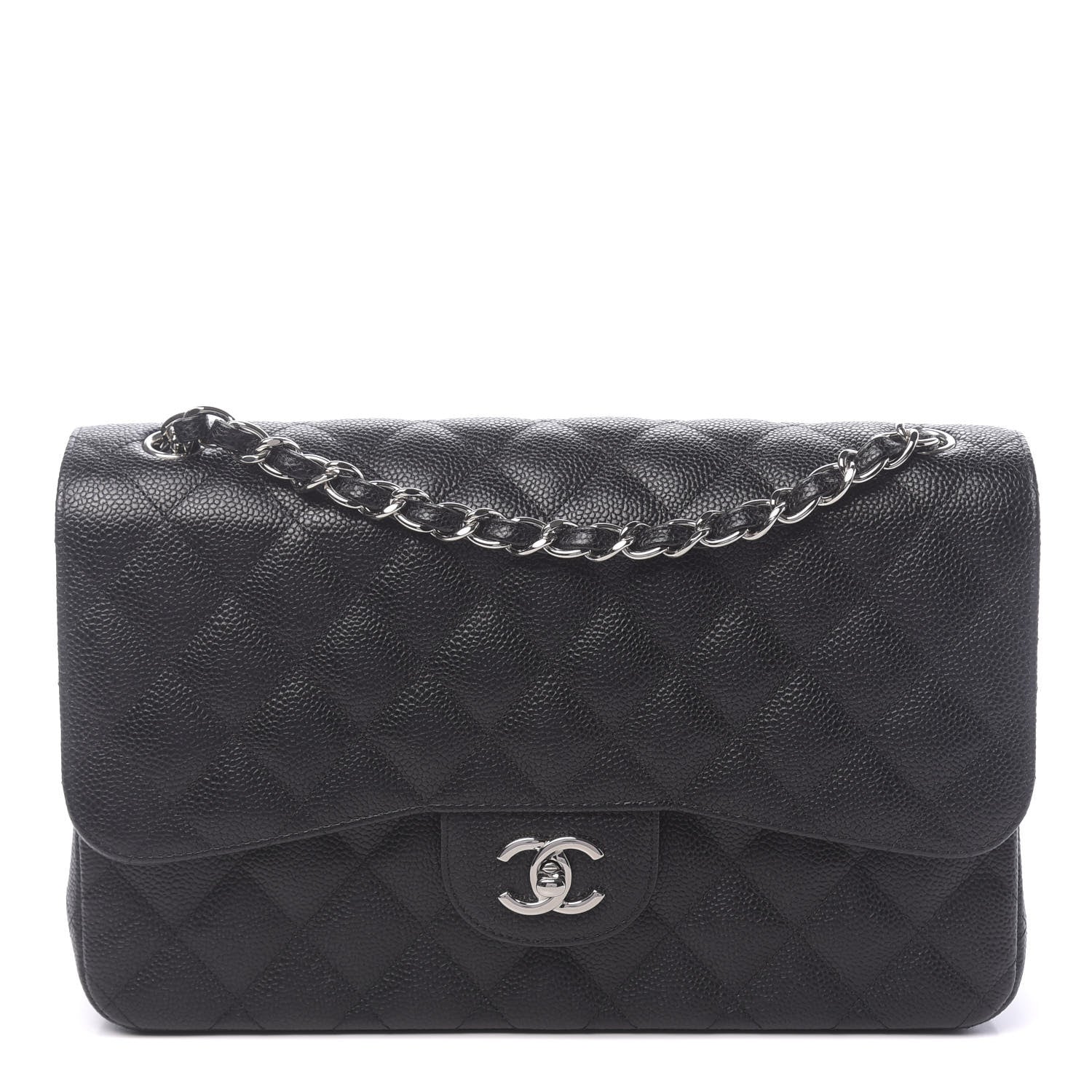 Chanel Caviar Quilted Jumbo Double Flap Black 1 of 11