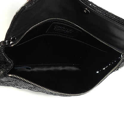 Chanel Iridescent Quilted Chain Clutch Black 6 of 8