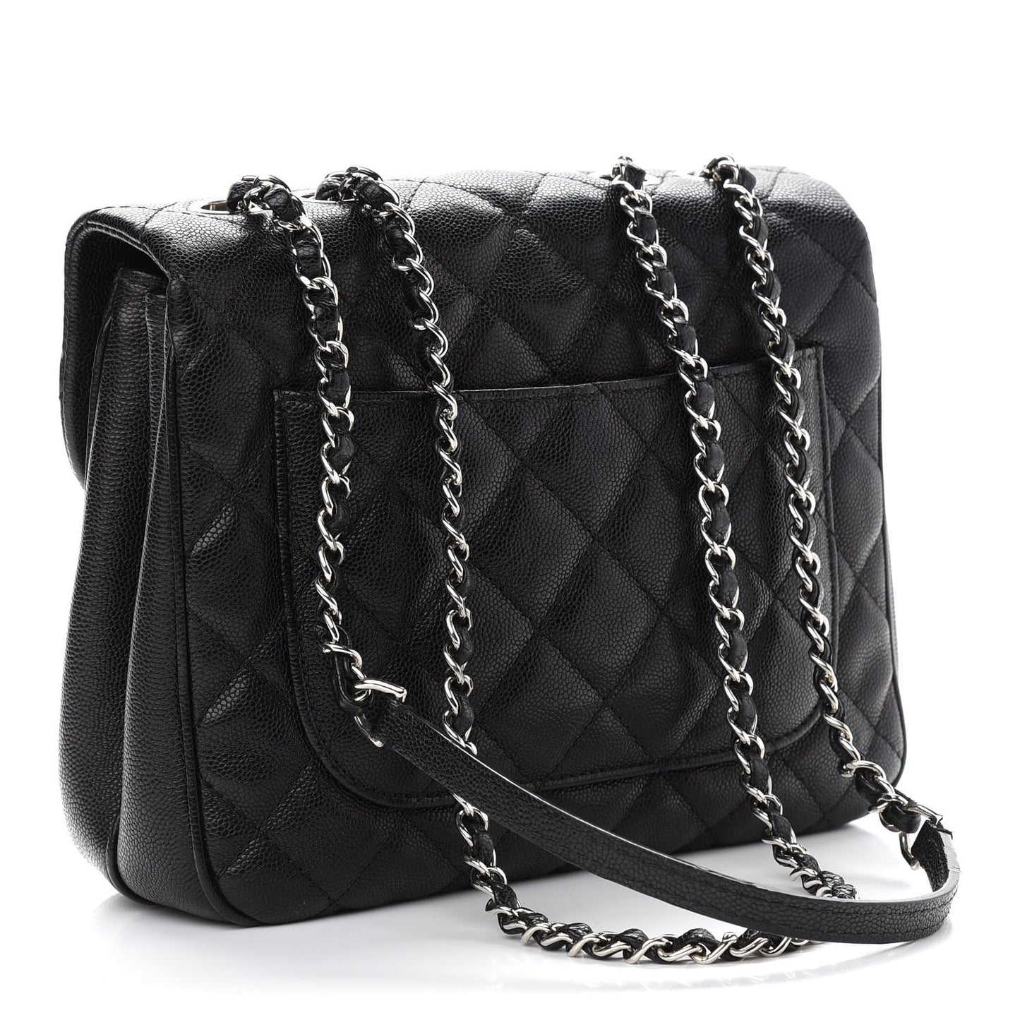 Caviar Quilted Medium Urban Companion Flap Black