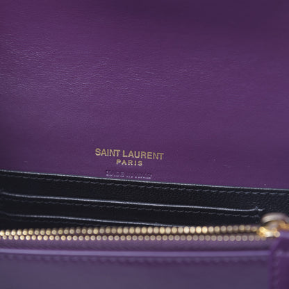 Saint Laurent Smooth Calfskin Monogram Kate Belt Bag Purple 6 of 9