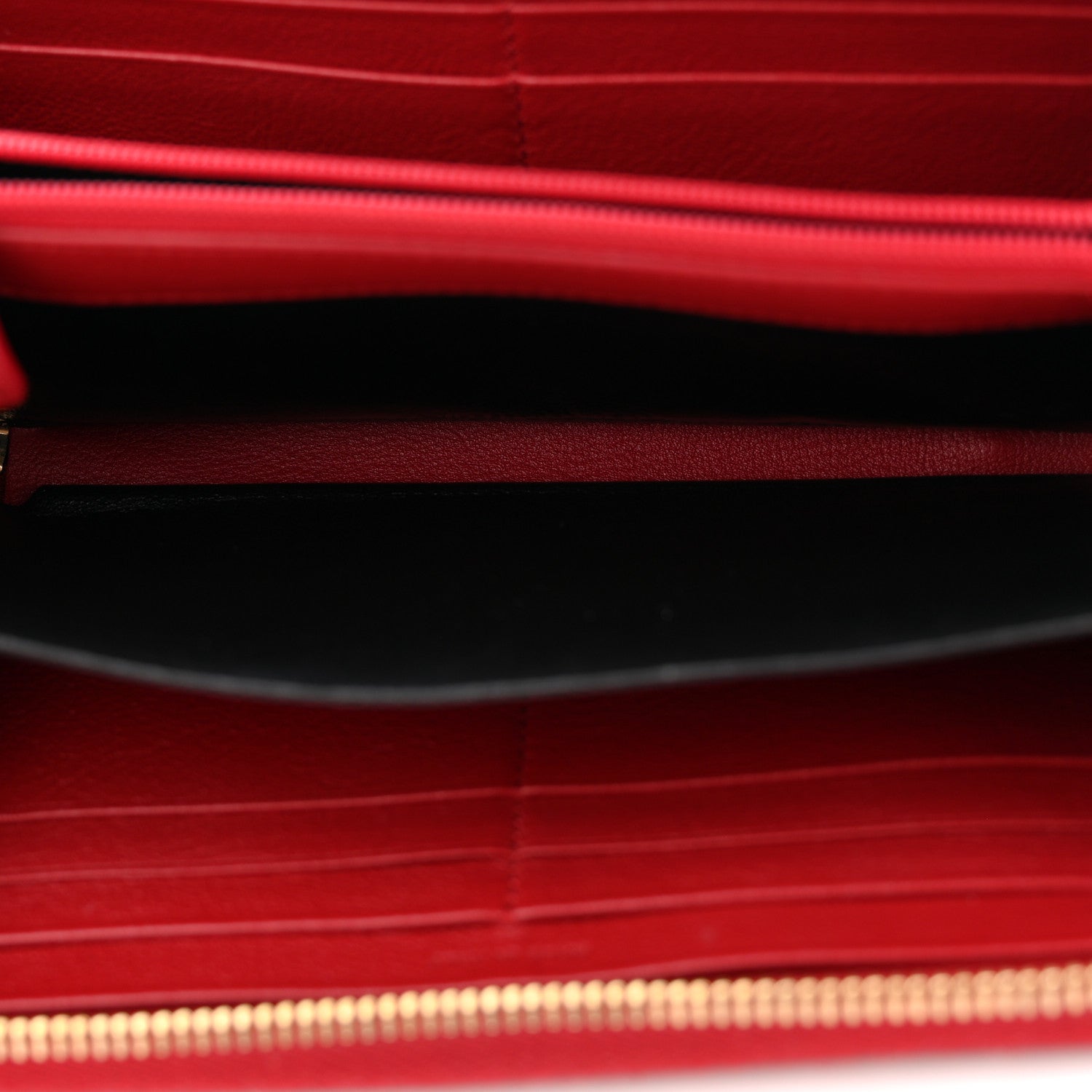 Saint Laurent Chevre Belle De Jour Zip Around Wallet Rouge Orient 5 of 7