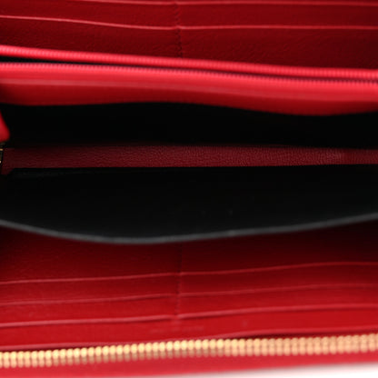 Saint Laurent Chevre Belle De Jour Zip Around Wallet Rouge Orient 5 of 7