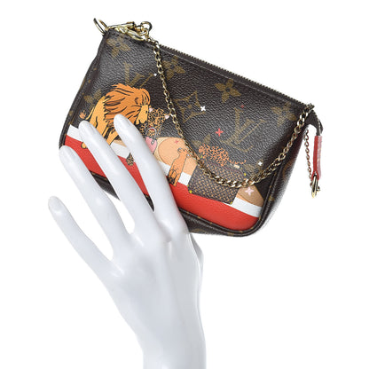 Louis Vuitton Monogram 2018 Christmas Animation Mini Cats Pochette Accessories 2 of 11