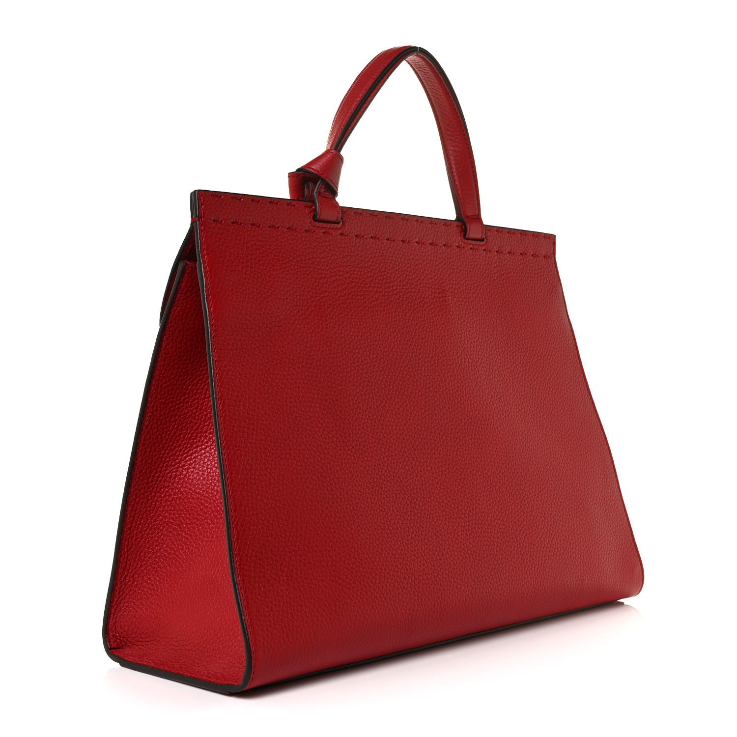 Gucci Calfskin Medium GG Marmont Top Handle Bag Vulcanic Red 3 of 9