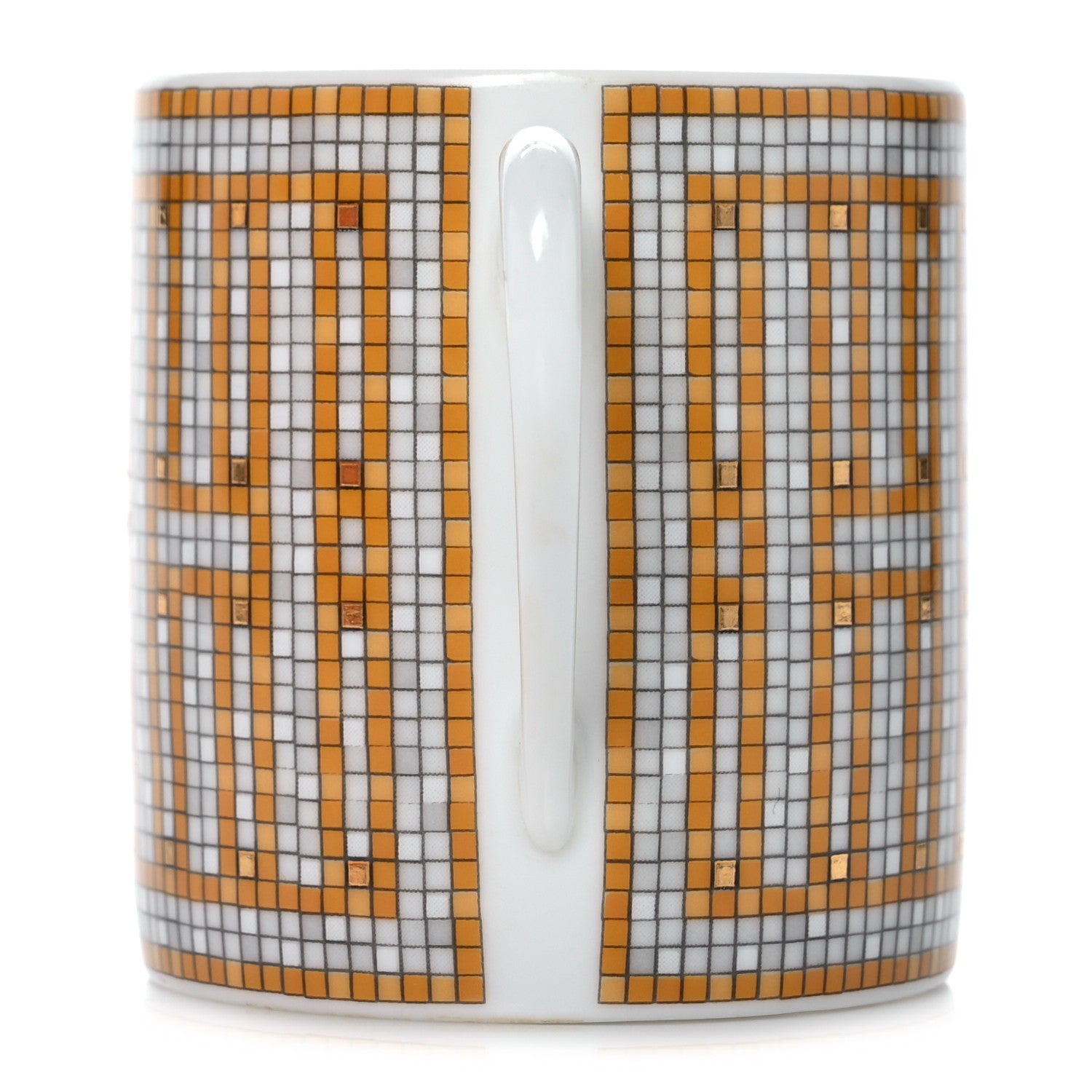 Hermes Porcelain Mosaique Au 24 Gold Coffee Cup and Saucer 6 of 12