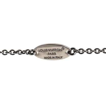 Louis Vuitton Metal Crystal Loulougram Necklace Silver 6 of 8
