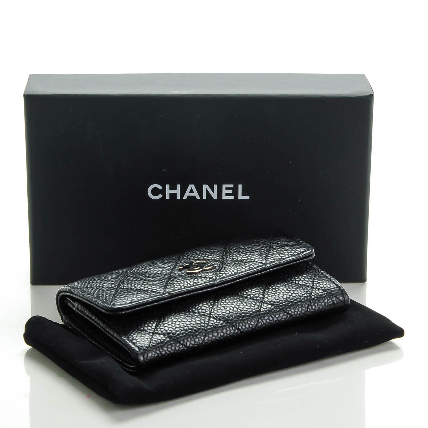 Chanel Caviar Quilted Flap Card Holder Black 4 of 8
