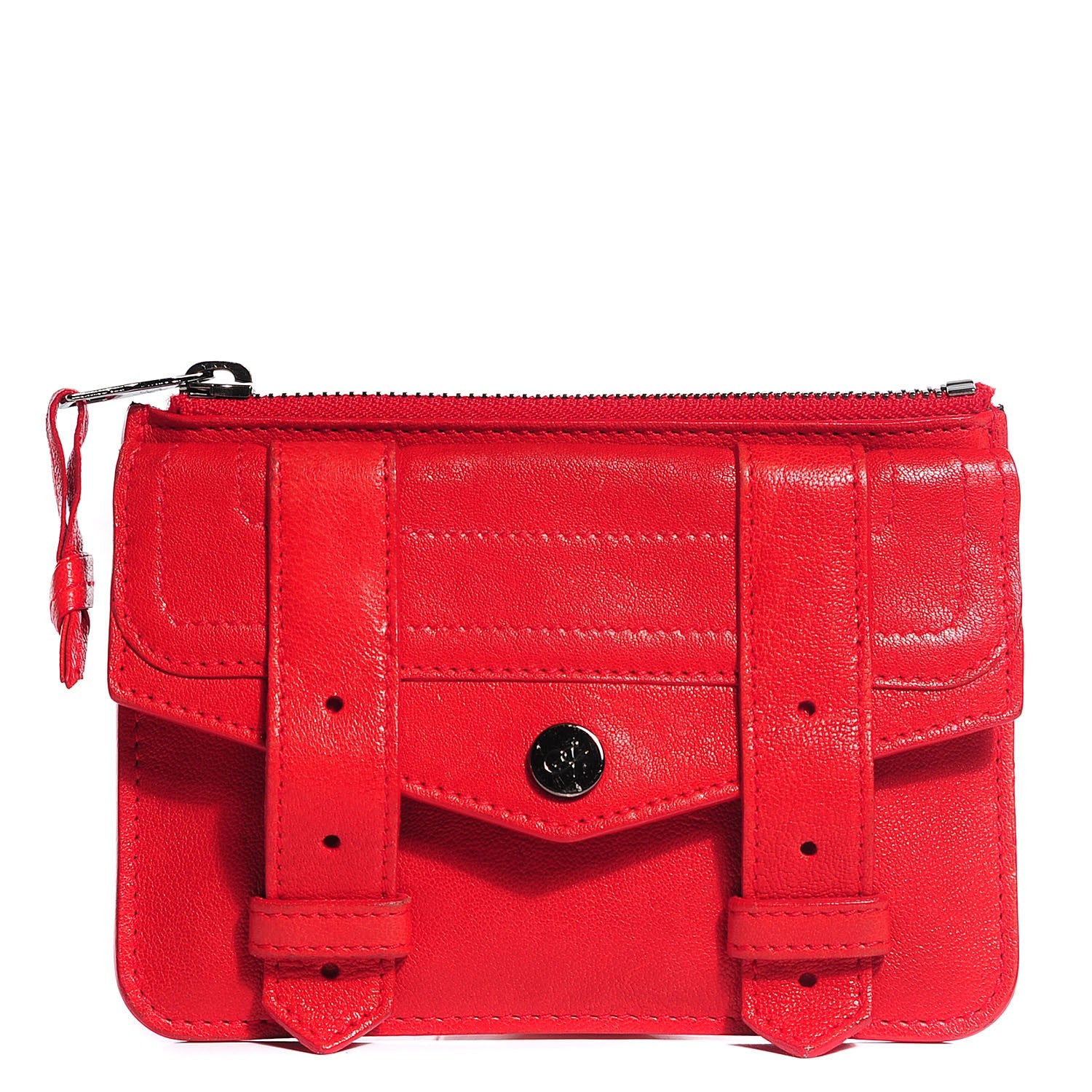 Proenza Schouler Lambskin Small PS1 Zip Case Red 1 of 8