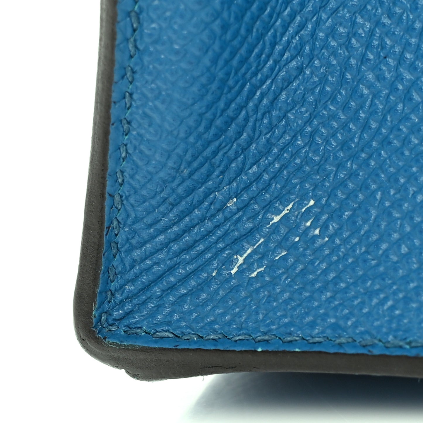 Epsom Kelly Pochette Clutch Bleu Izmir