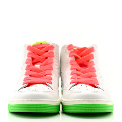 Chanel Calfskin Womens Logo High Top Sneakers 36.5 White Multicolor 2 of 9