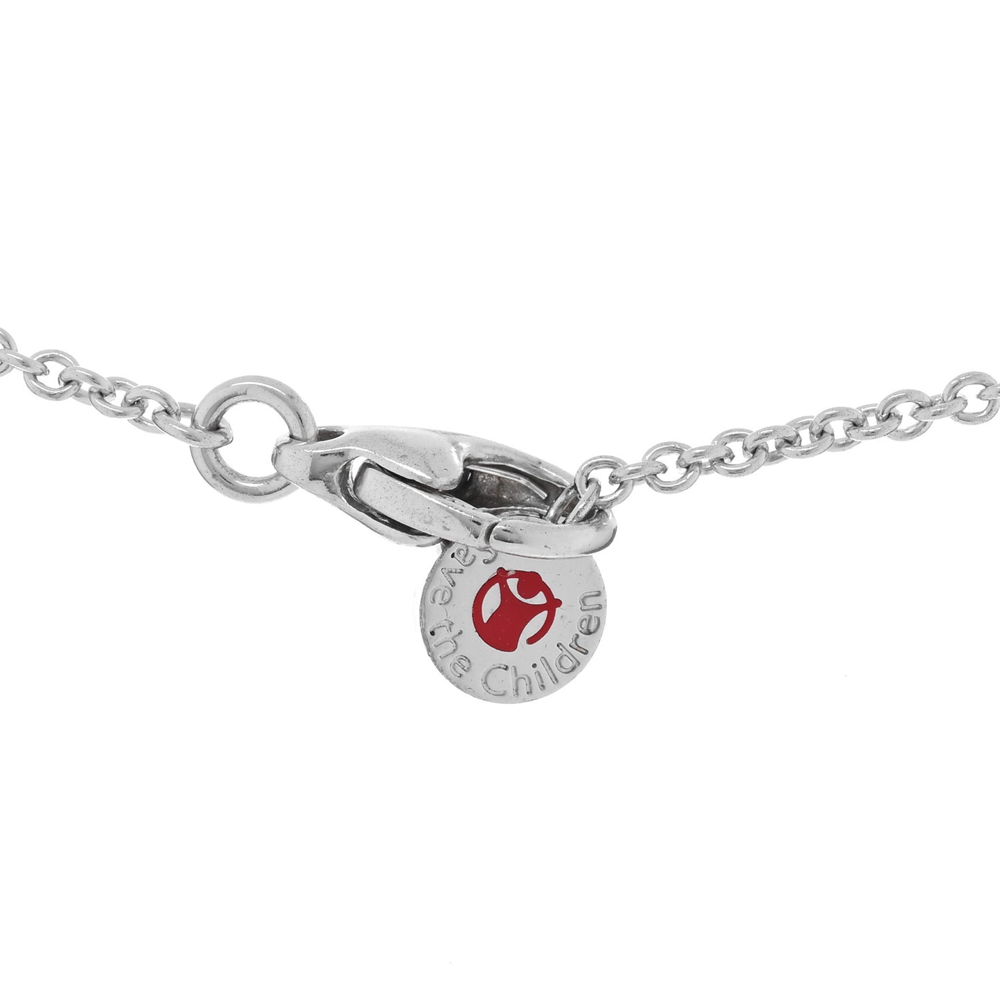 Sterling Silver Ceramic Save The Children Pendant Necklace