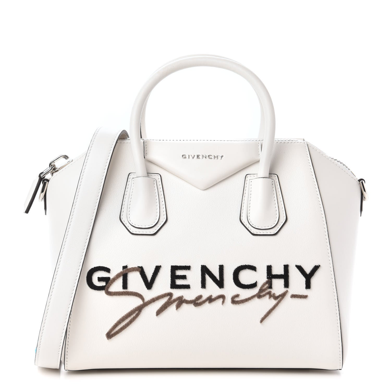 Givenchy Calfskin Signature Logo Small Antigona White 1 of 10
