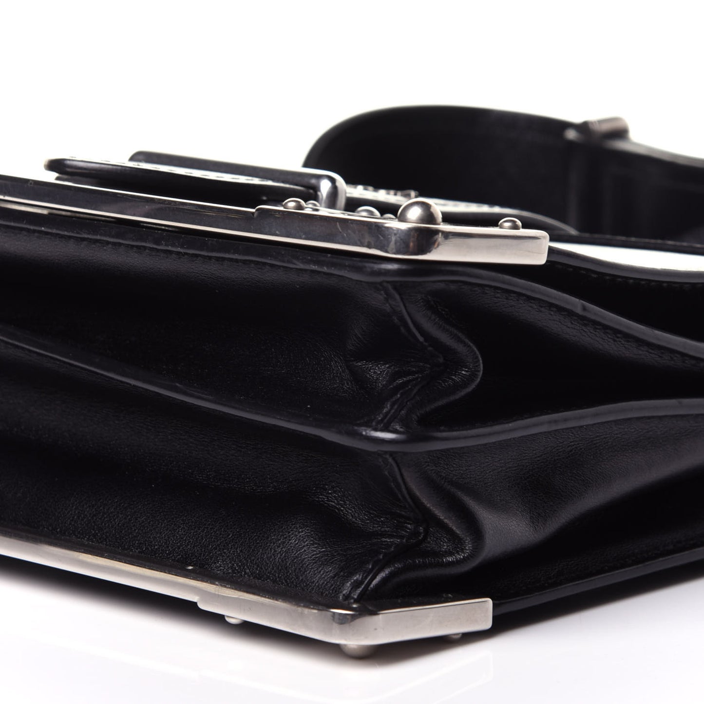 City Calf Saffiano Cahier Bag Black
