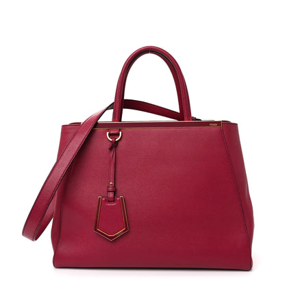 Fendi Vitello Elite Flamingo Regular 2Jours Tote Amarena 1 of 14