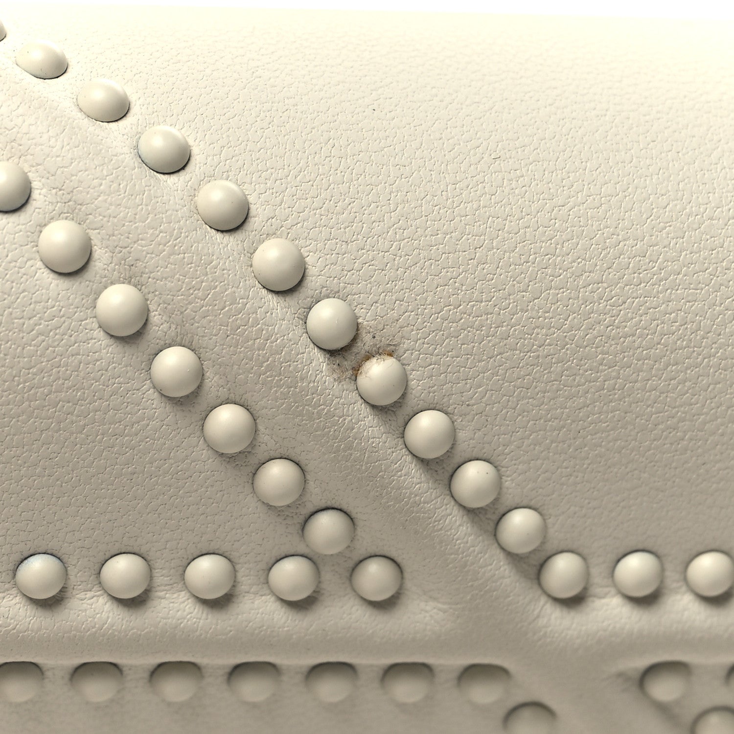 Christian Dior Ultra Matte Calfskin Studded Diorama Wallet on Chain Pouch Off White 11 of 13