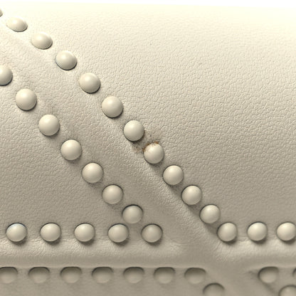 Christian Dior Ultra Matte Calfskin Studded Diorama Wallet on Chain Pouch Off White 11 of 13