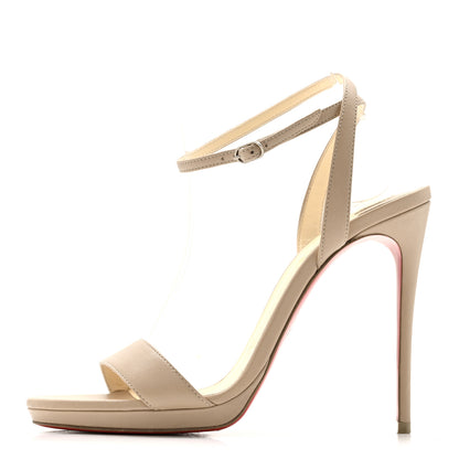 Christian Louboutin Nappa Loubi Queen 120 Pumps 37 Nude 1 of 9