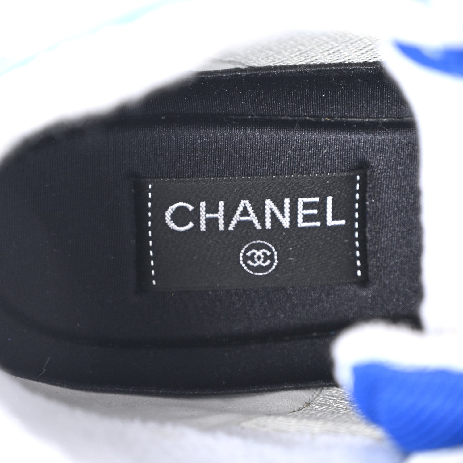 Chanel Mesh Lycra Calfskin Womens High Top Sneakers 42 Royal Blue 7 of 9