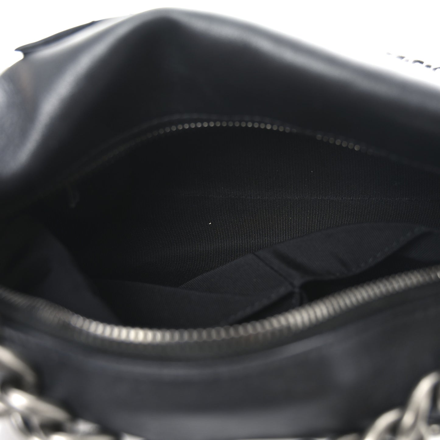 Calfskin Chain 20s Signature Hobo Black