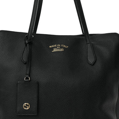 Gucci Pebbled Calfskin Medium Swing Tote Black 7 of 22