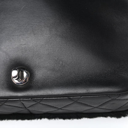 Chanel Shearling Lambskin Medium Chanel 100% Flap Black 14 of 14