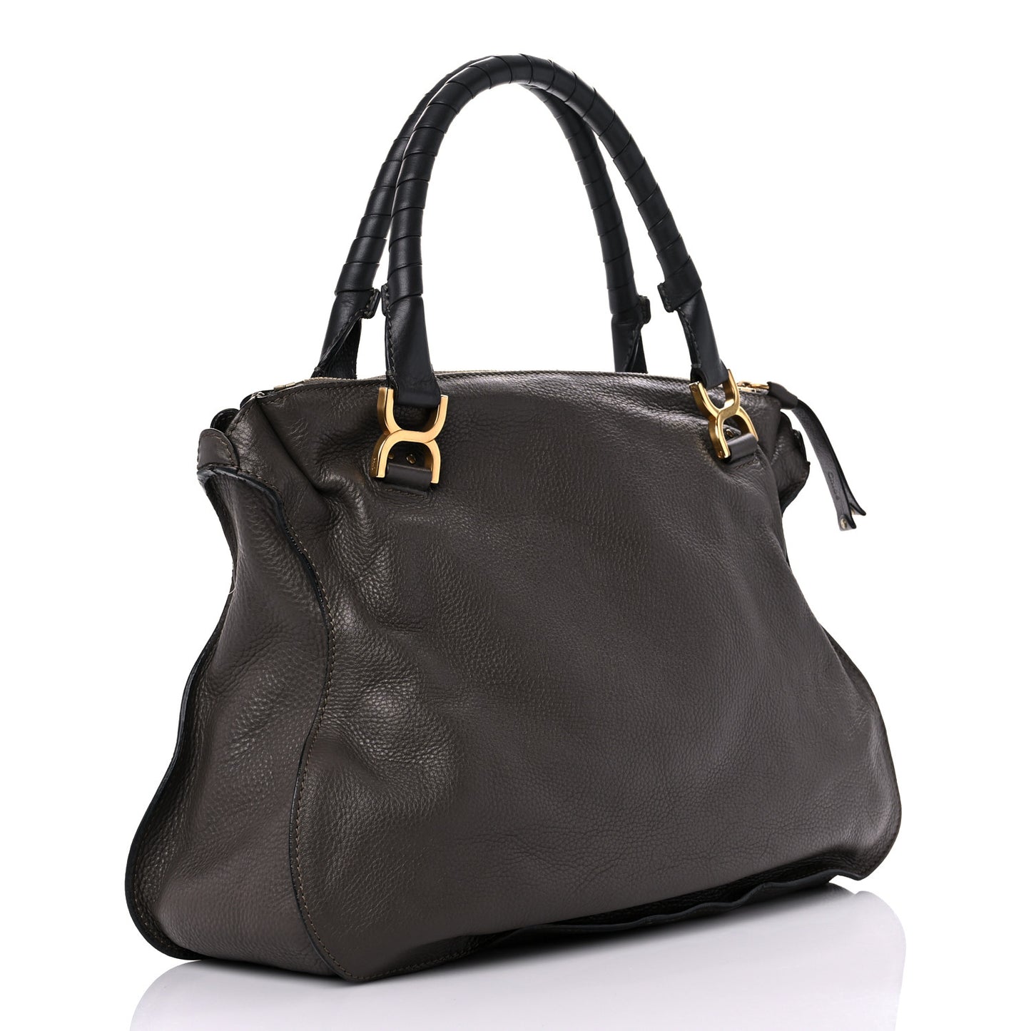 Calfskin Large Marcie Satchel Truffle