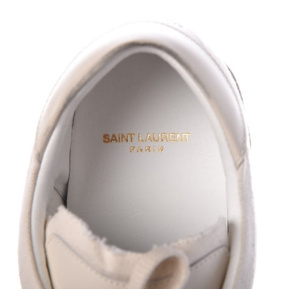 Saint Laurent Distressed Canvas Court Classic Sneakers 46 White 7 of 14