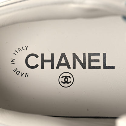 Chanel Calfskin CC Womens Sneakers 40 White 8 of 9