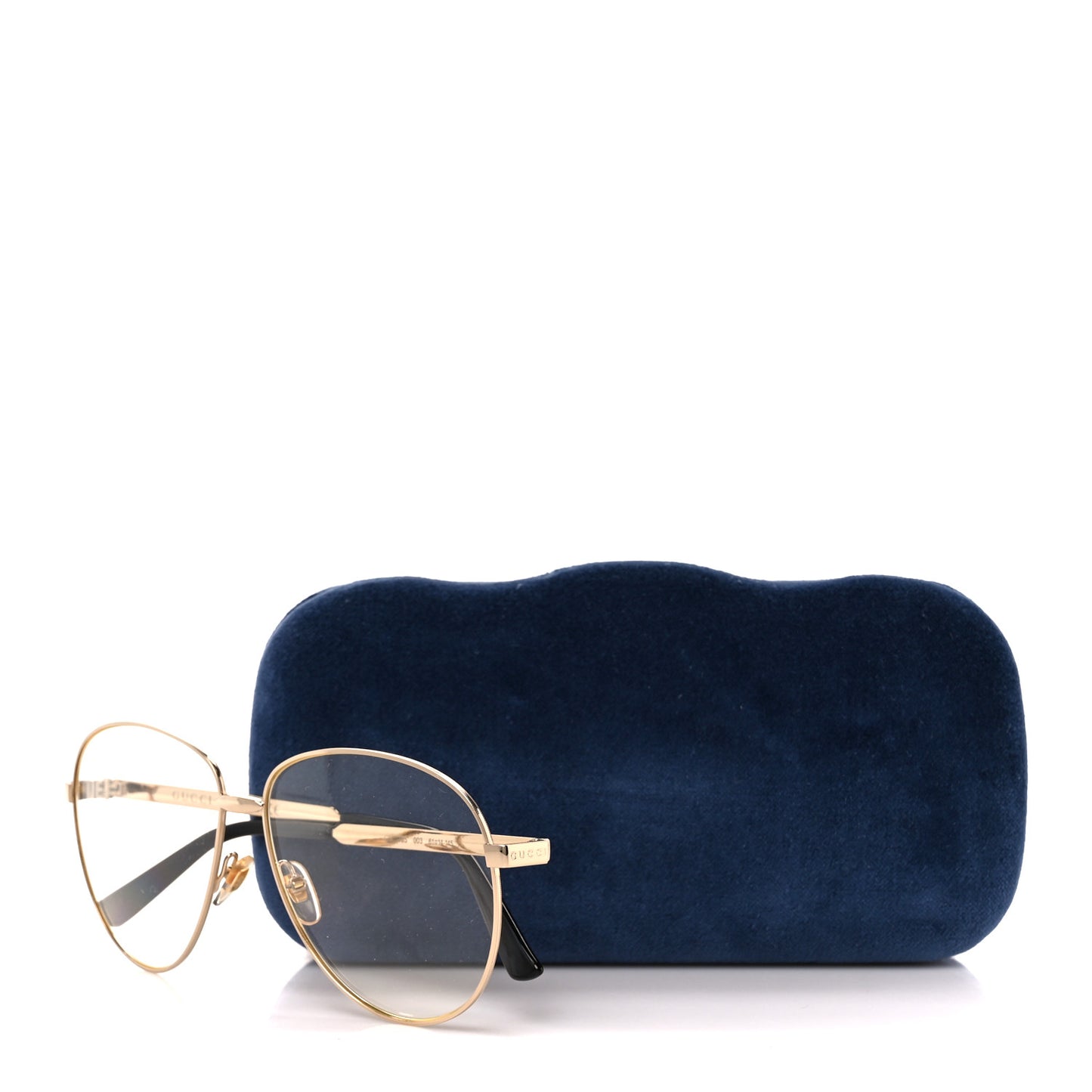 Aviator Eyeglasses GG0138S Gold Black