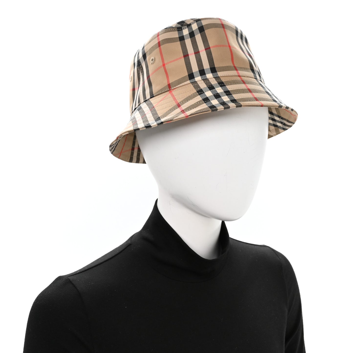 Technical Cotton Vintage Check Bucket Hat M Archive Beige