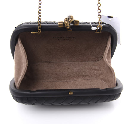 Bottega Veneta Nappa Intrecciato Chain Knot Clutch Black 5 of 8