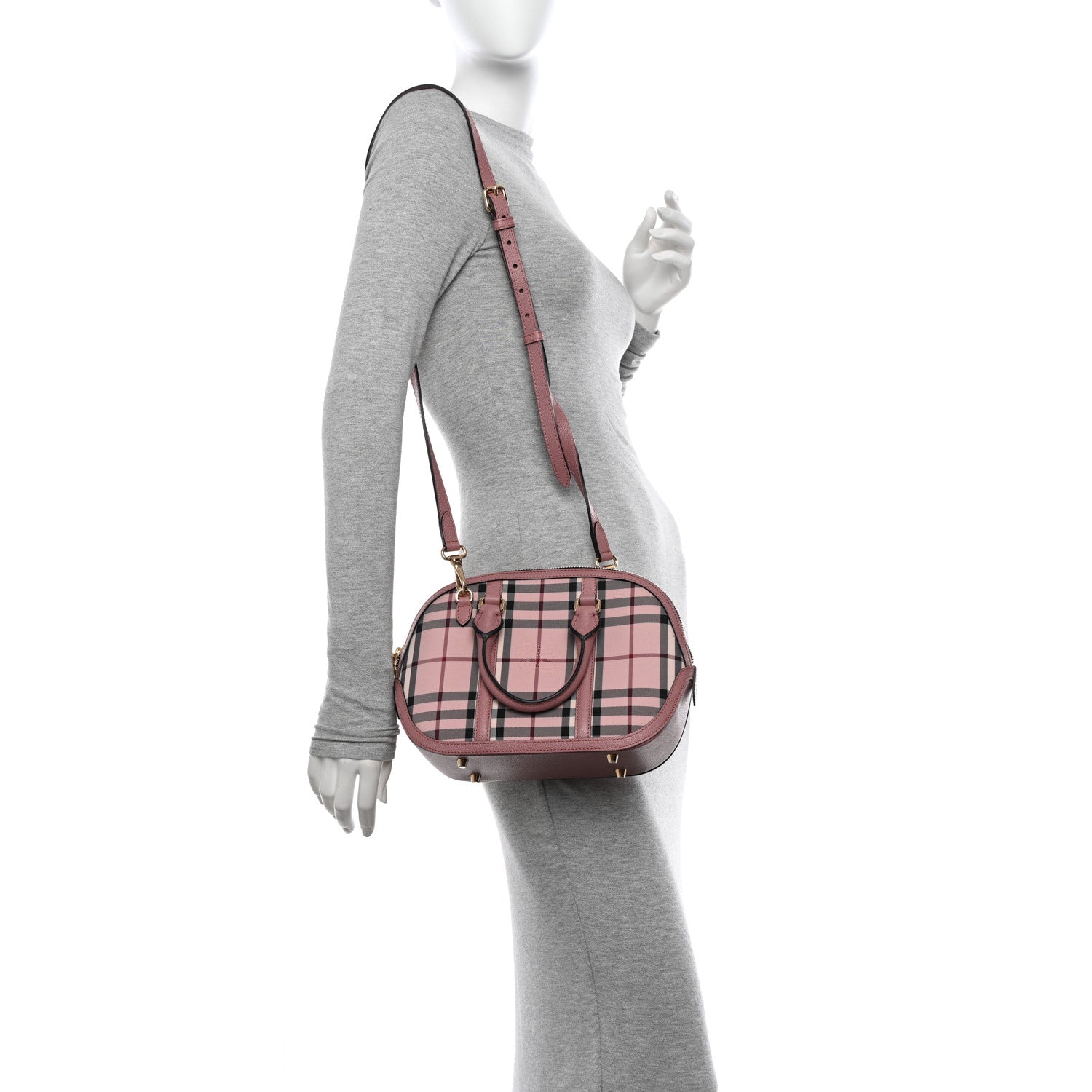 Burberry Horseferry Check Small Orchard Bowling Bag Pale Orchid 2 of 12