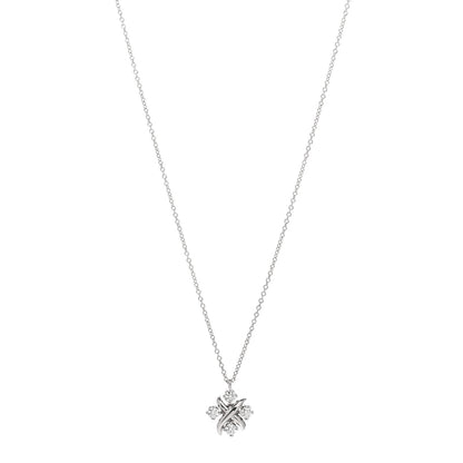 Tiffany Platinum Diamond Schlumberger Lynn Pendant Necklace 1 of 5