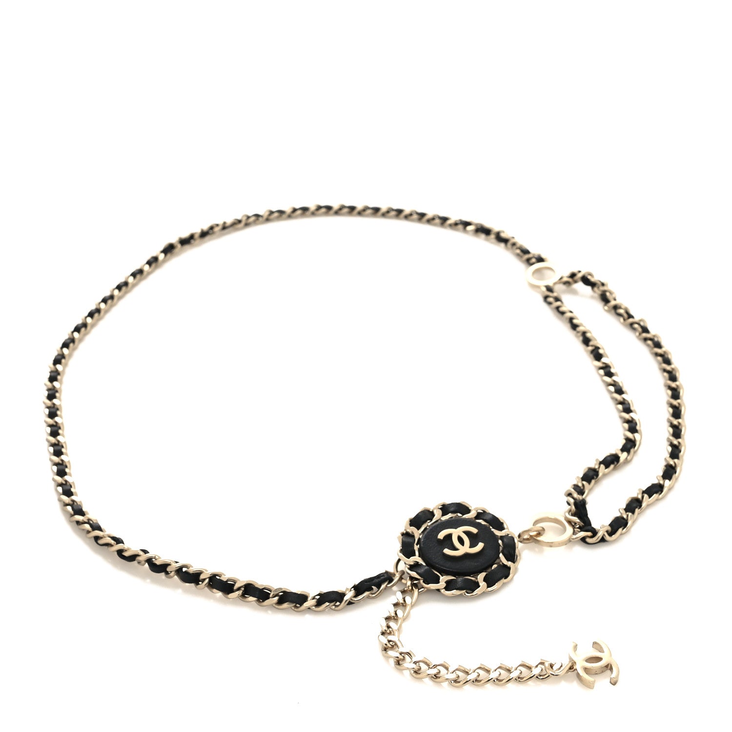 Chanel Lambskin Chain CC Fancy Belt Black Gold 1 of 4