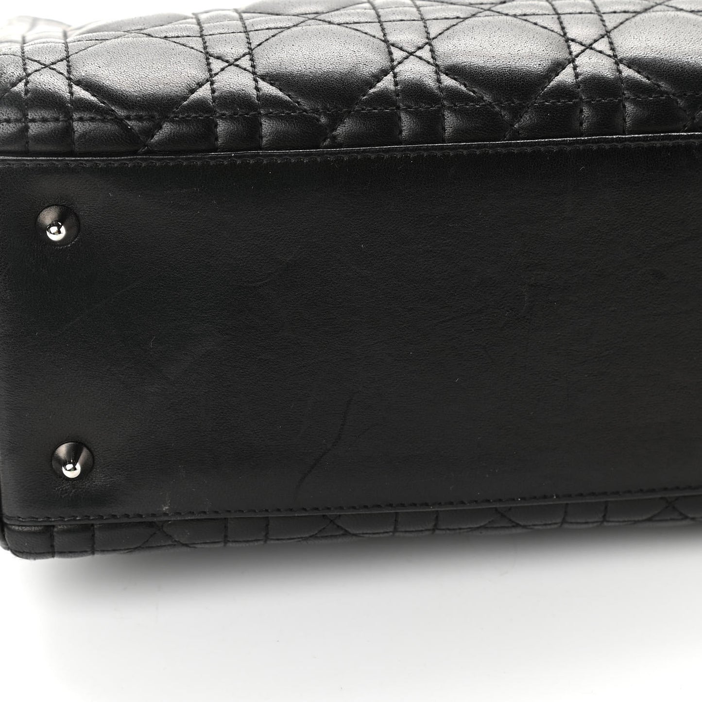 Lambskin Cannage Medium Lady Dior Black