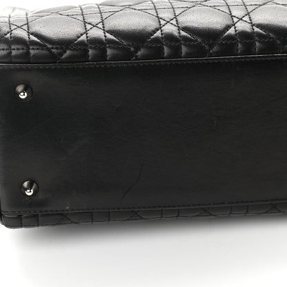 Christian Dior Lambskin Cannage Medium Lady Dior Black 13 of 14