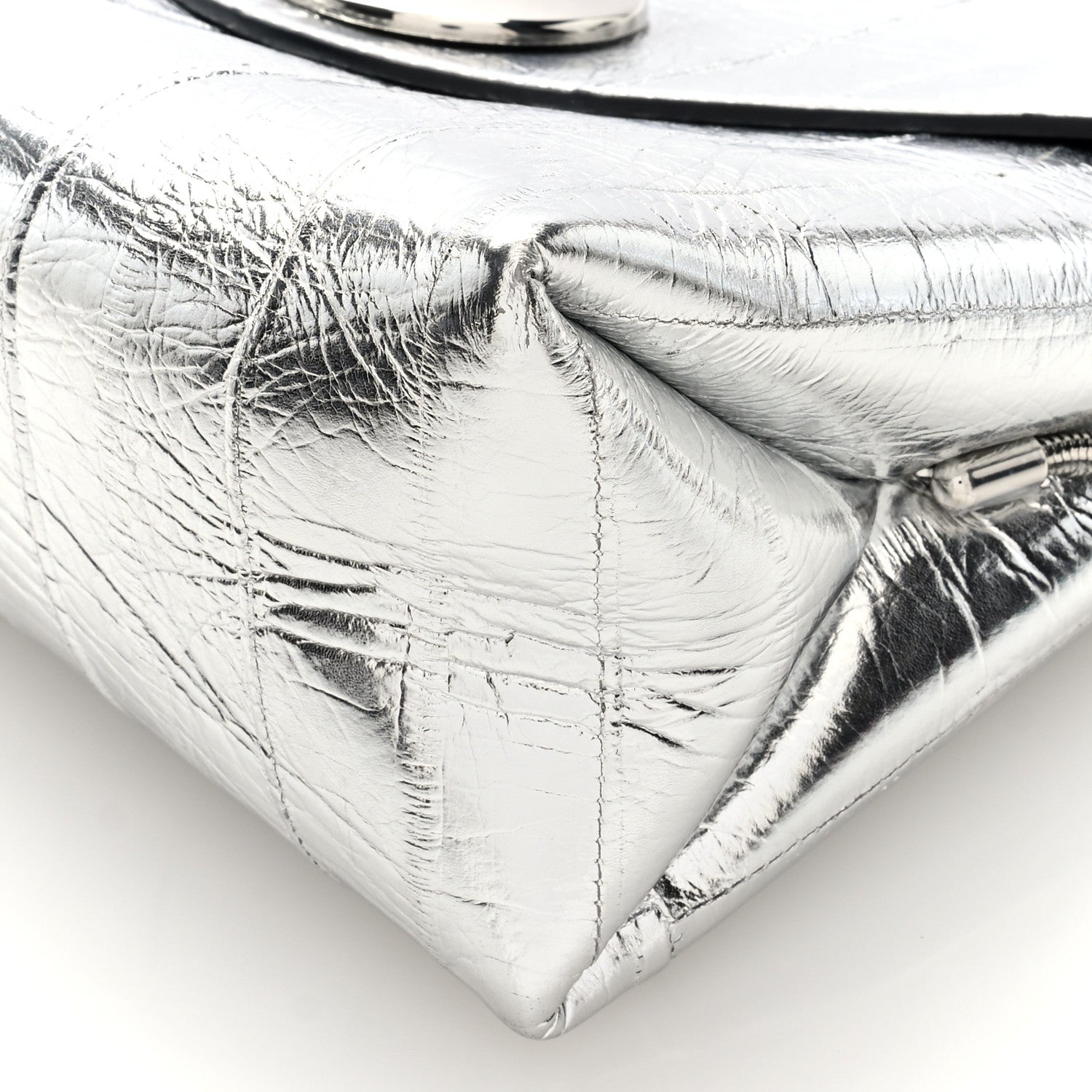 Khaite Metallic Eelskin Bobbi Bag Silver 9 of 9