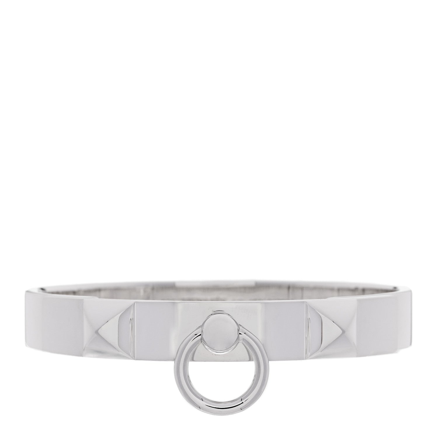 Hermes Sterling Silver PM Collier De Chien Bracelet LG 1 of 4