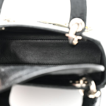 Christian Dior Ceramic Effect Deerskin Jeweled Swan Mini Lady Dior Black 5 of 10