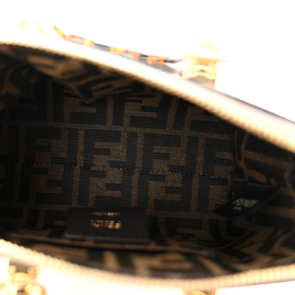 Fendi Vitello King Plexiglass Logo Embossed Mini By The Way Top Handle Boston Bag Tortora 5 of 10