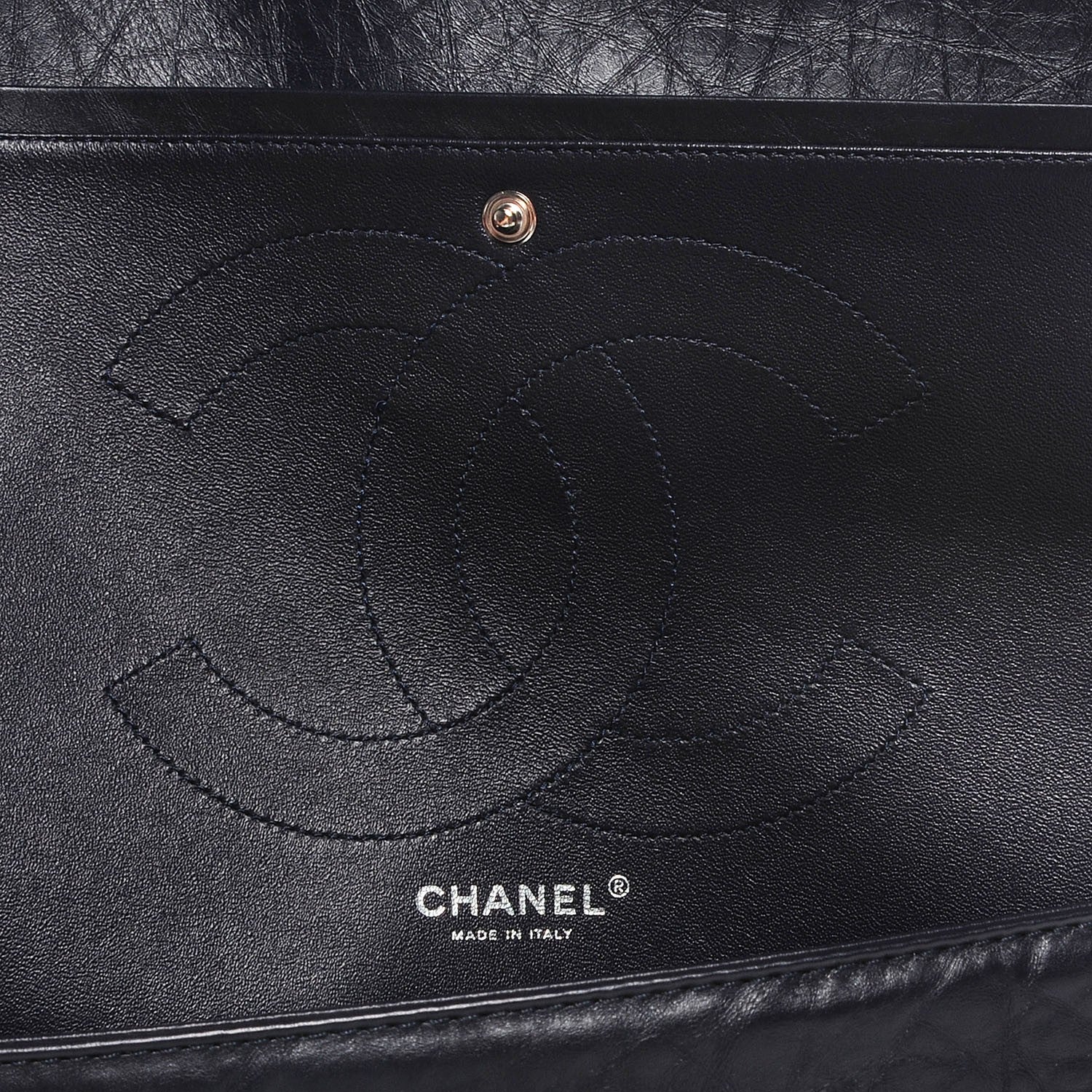 Chanel Aged Calfskin Quilted 2.55 Reissue 227 Flap Dark Navy 7 of 9