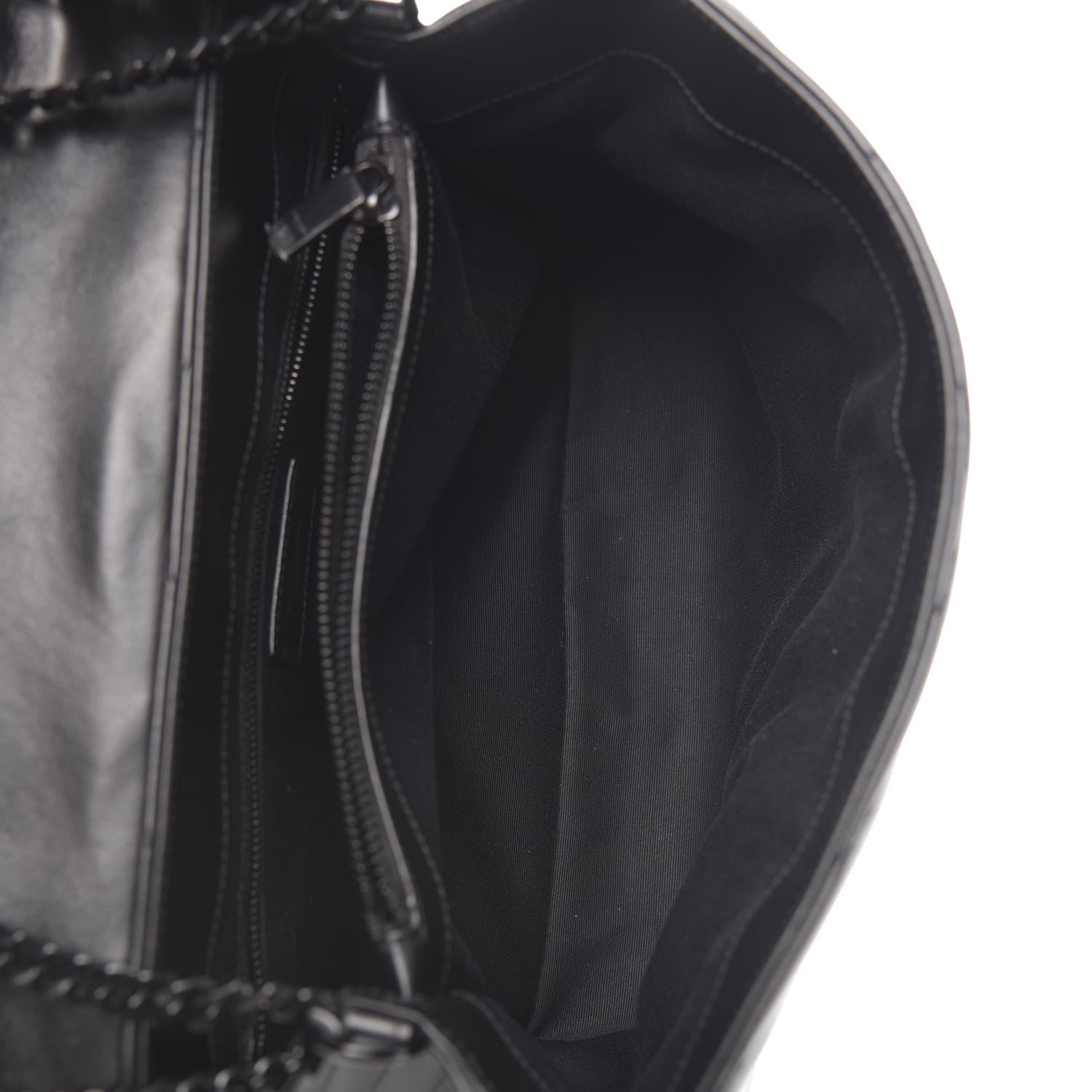 Saint Laurent Calfskin Y Quilted Monogram Medium Loulou Chain Satchel Black 6 of 12