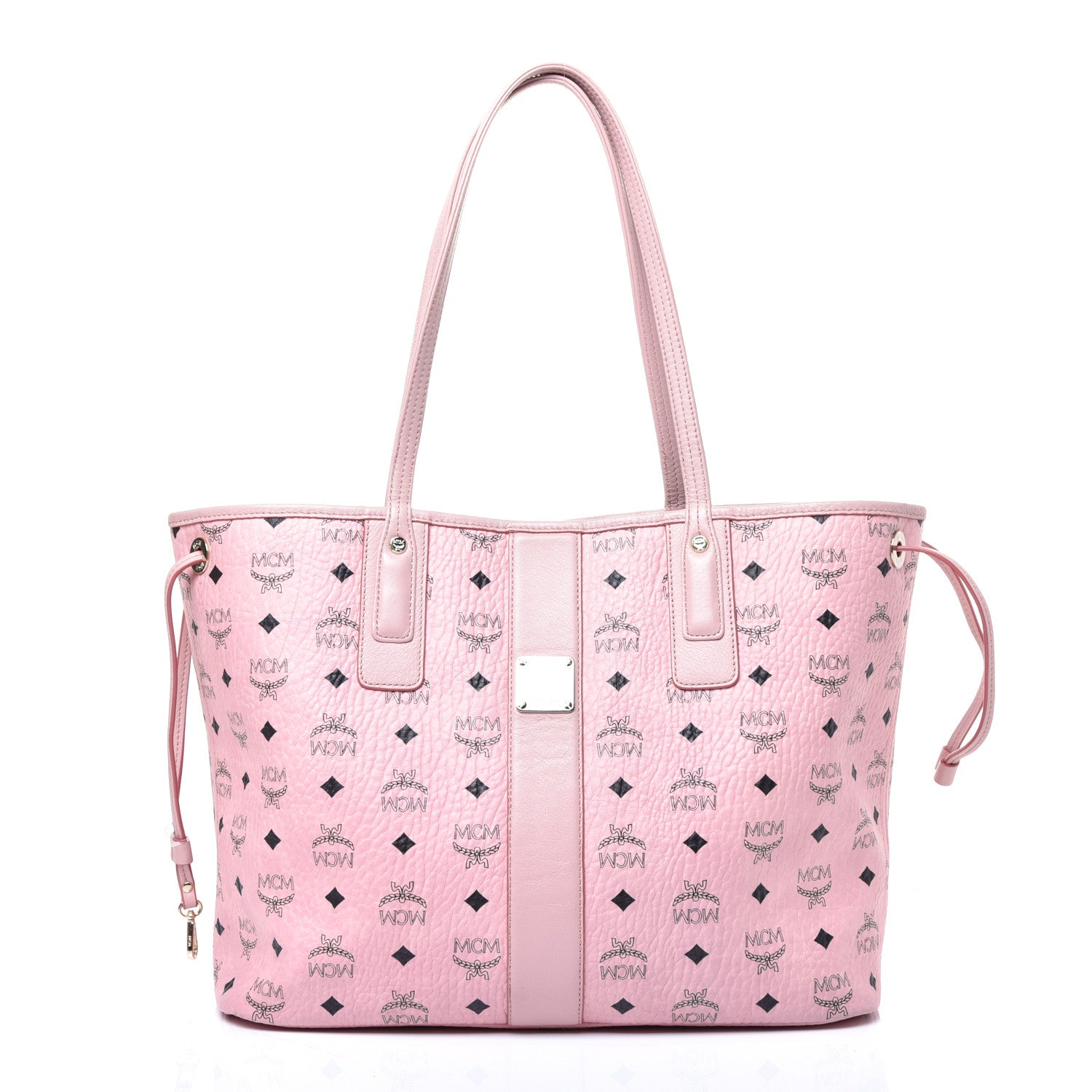 MCM Visetos Medium Liz Reversible Shopper Tote Soft Pink 3 of 16